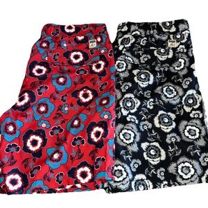 Lot 2 Surfside Supply Company Pull on Board Shorts 
Floral Black + Red